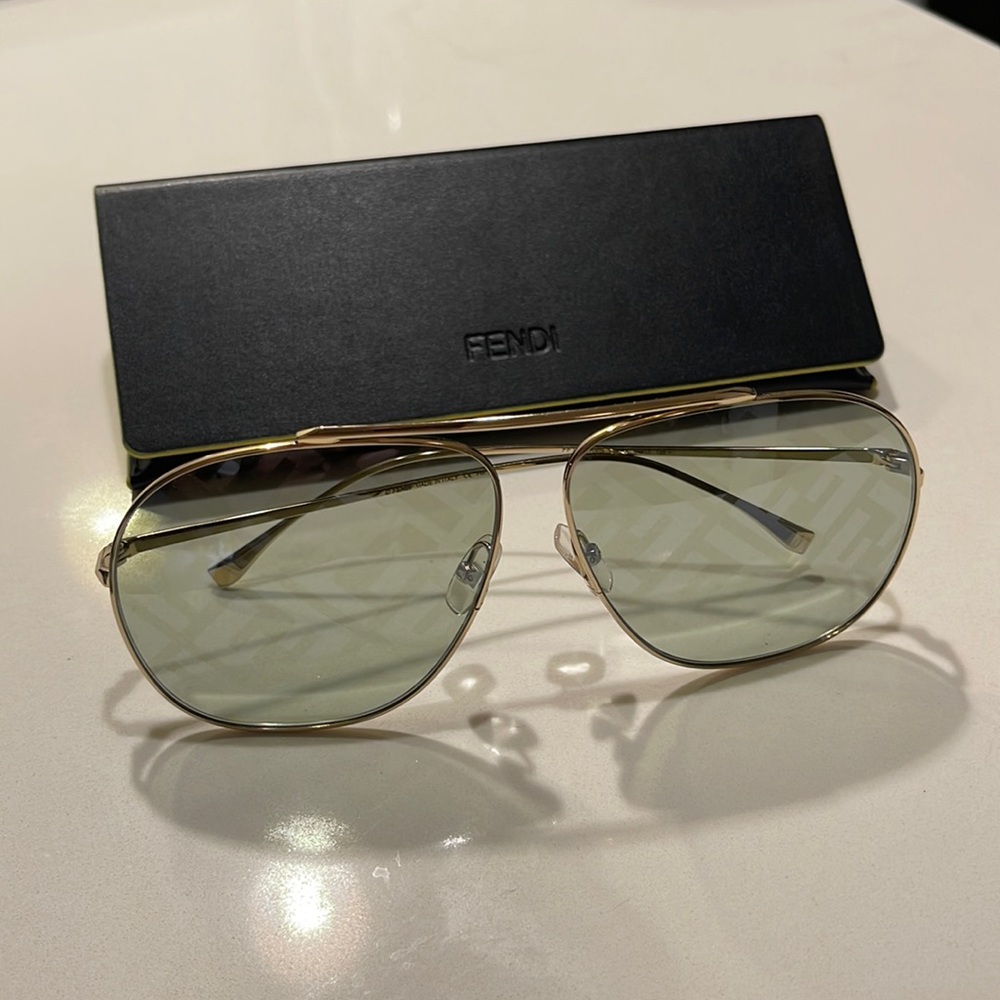 Fendi Ff monogram logo aviator sunglasses
